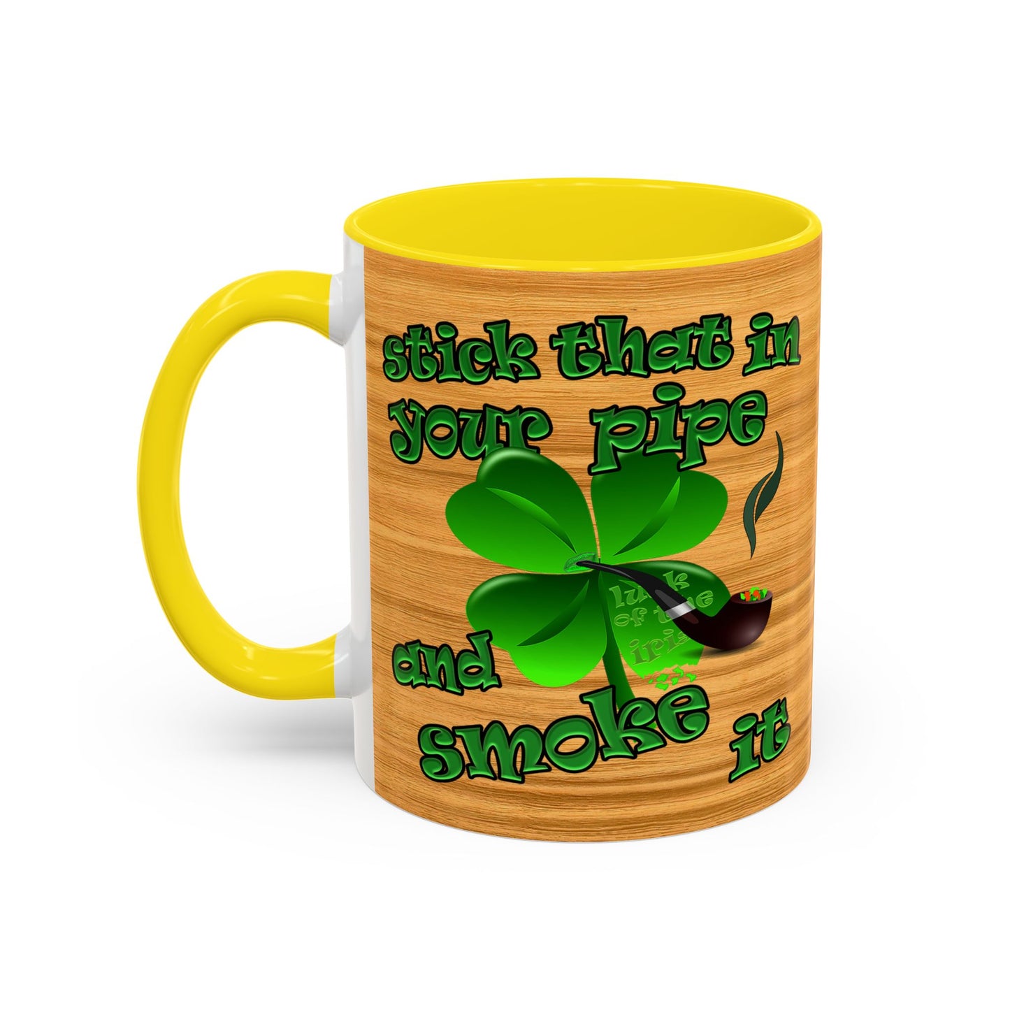 celtics logo - Accent Mug (butterscotch wood finish)