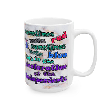 declaration of the independents - White Mug (white marble)