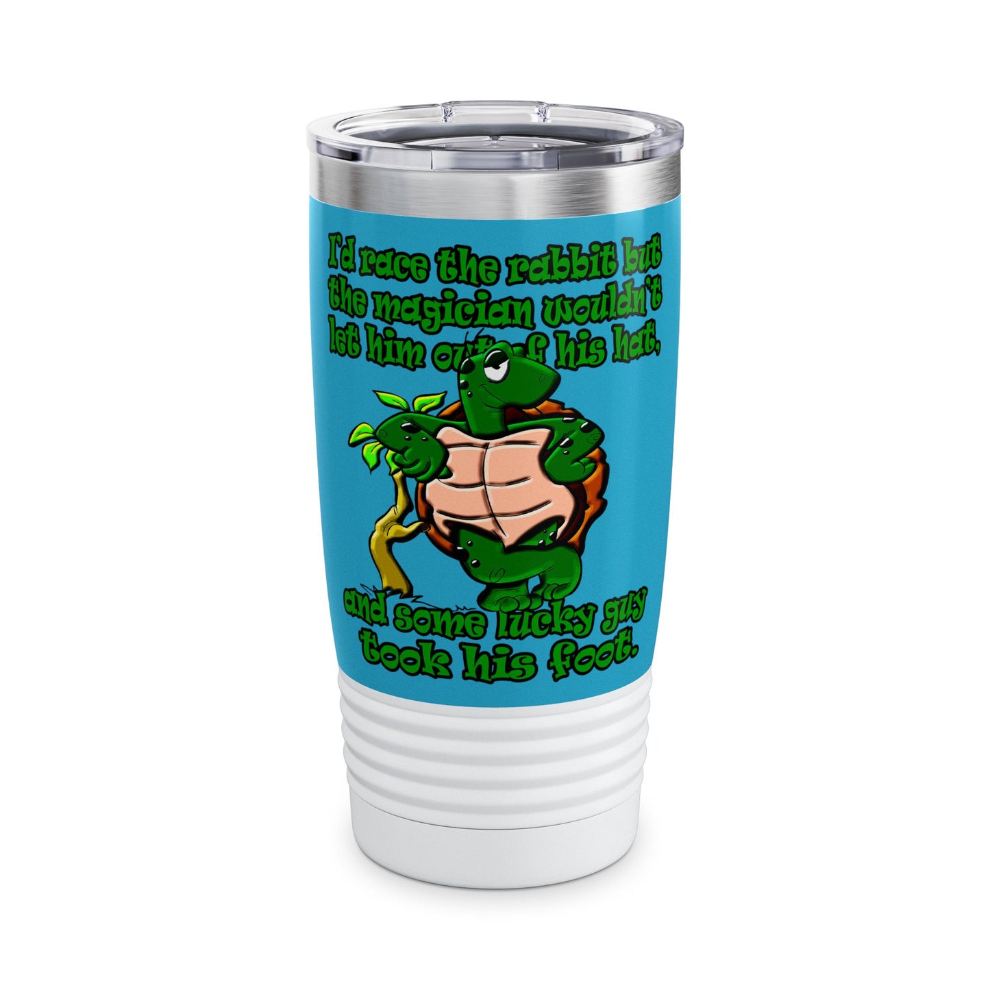 turtle race - Ringneck Tumbler, 20oz (turquoise)