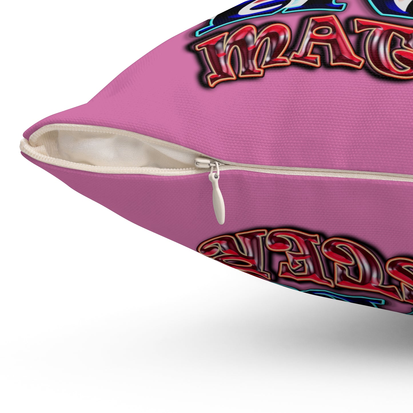 rw&b lives matter - Spun Polyester Square Pillow - (light pink)