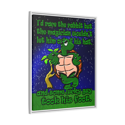 turtle race - framed canvas art ('snoops' background)