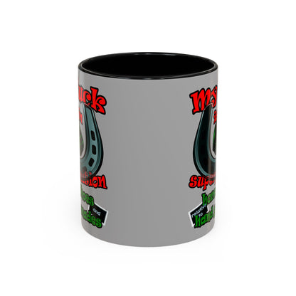 my luck - Accent Mug (light grey)