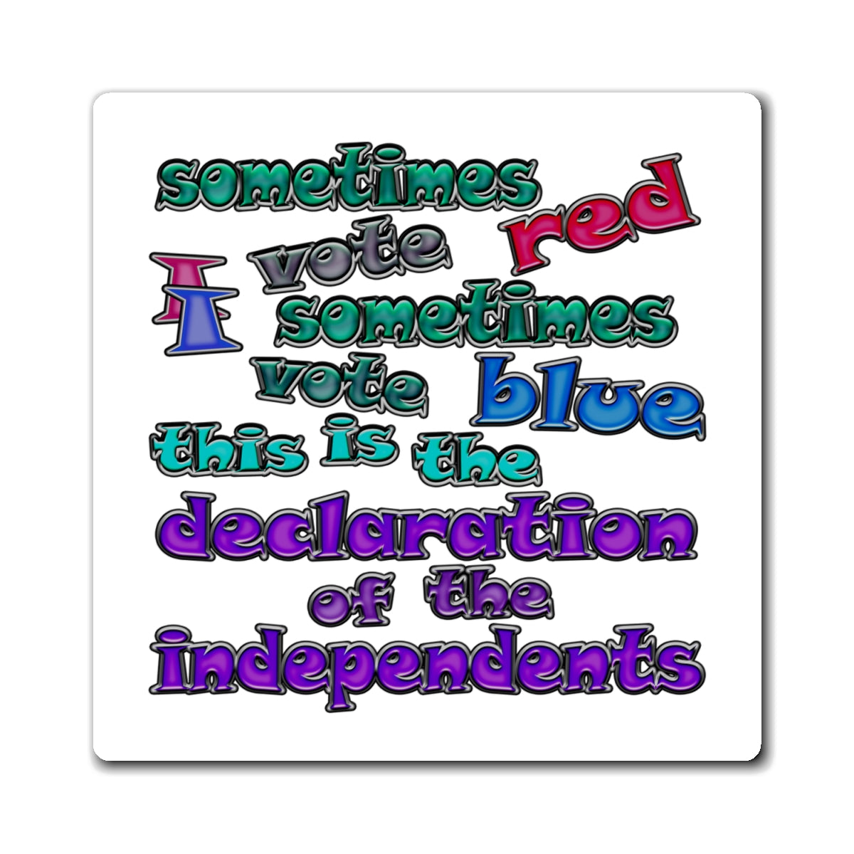 declaration of the independents - Magnets - (white)