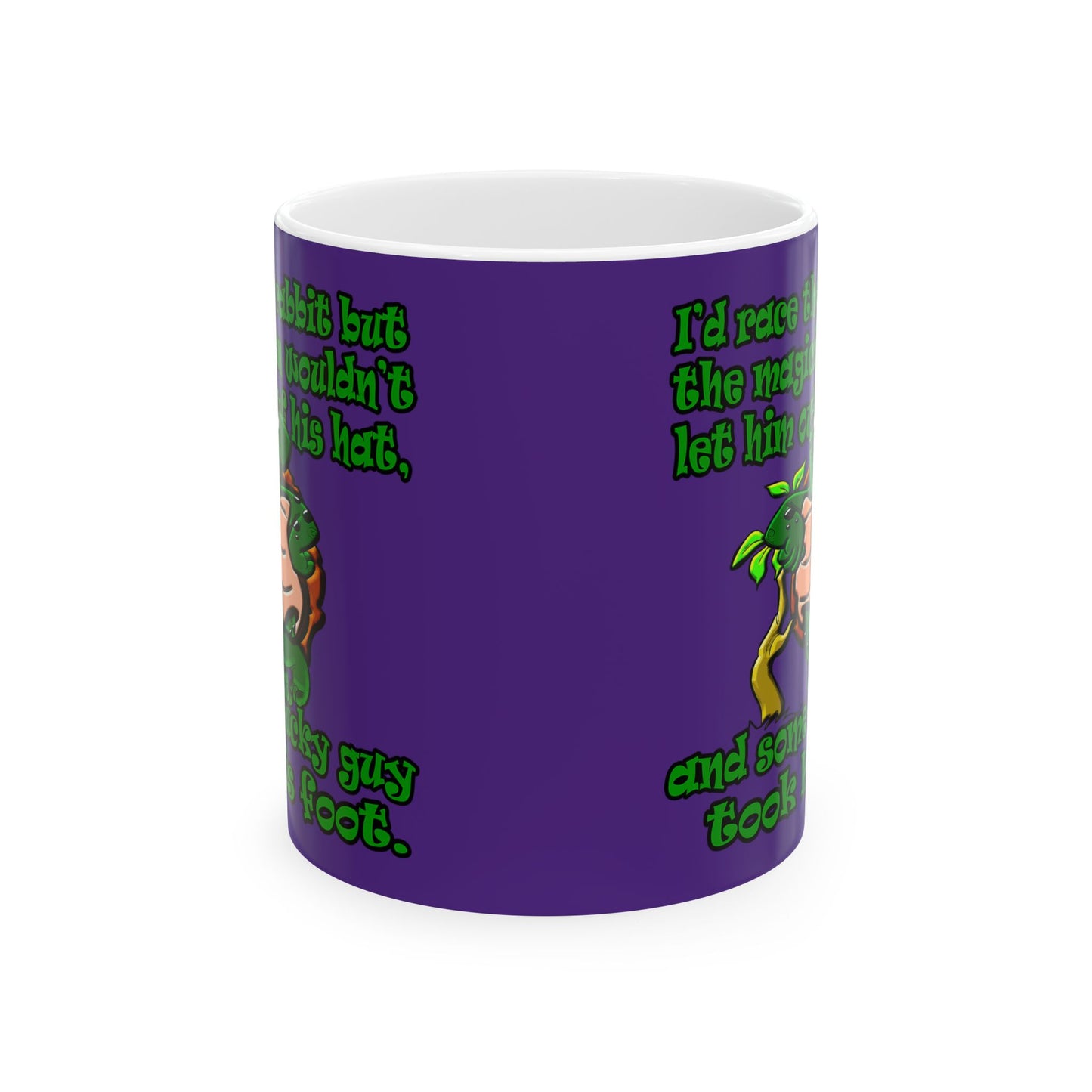turtle race - White Mug (purple)