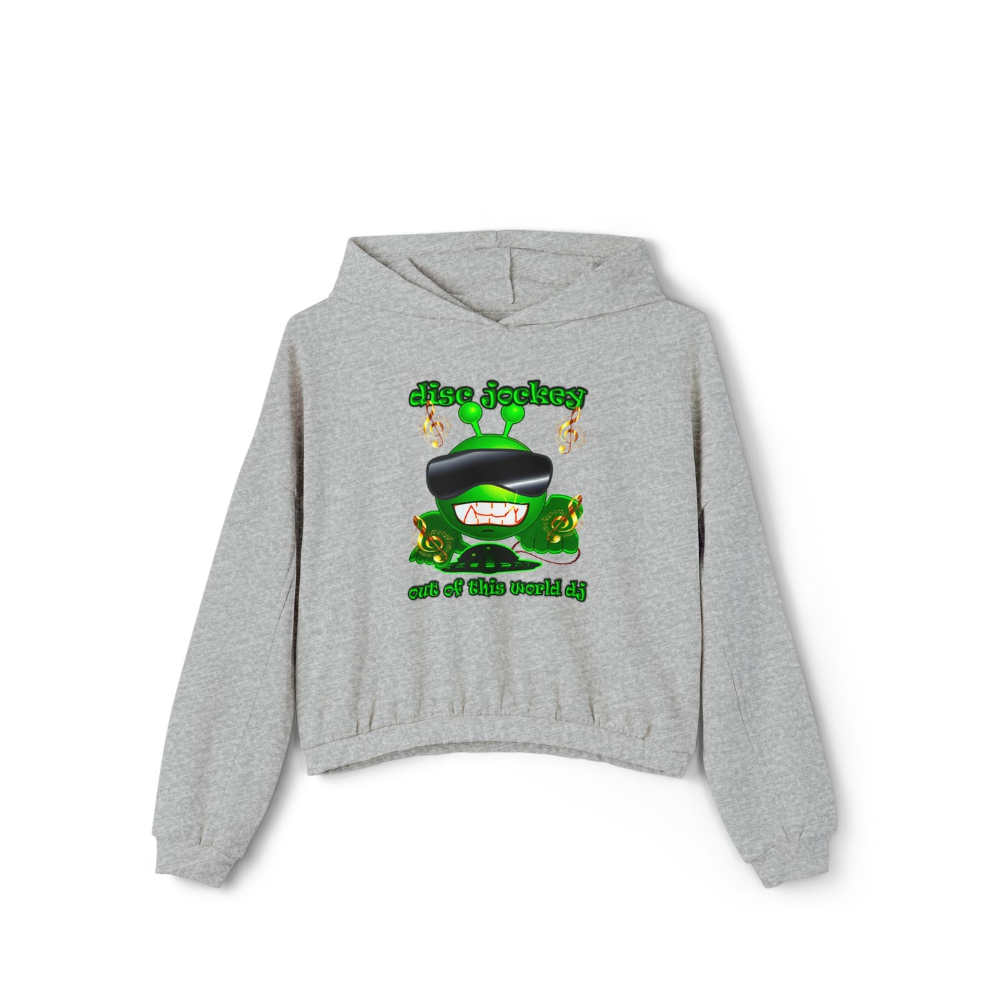 disc jockey - Women's Cinched Bottom Hoodie