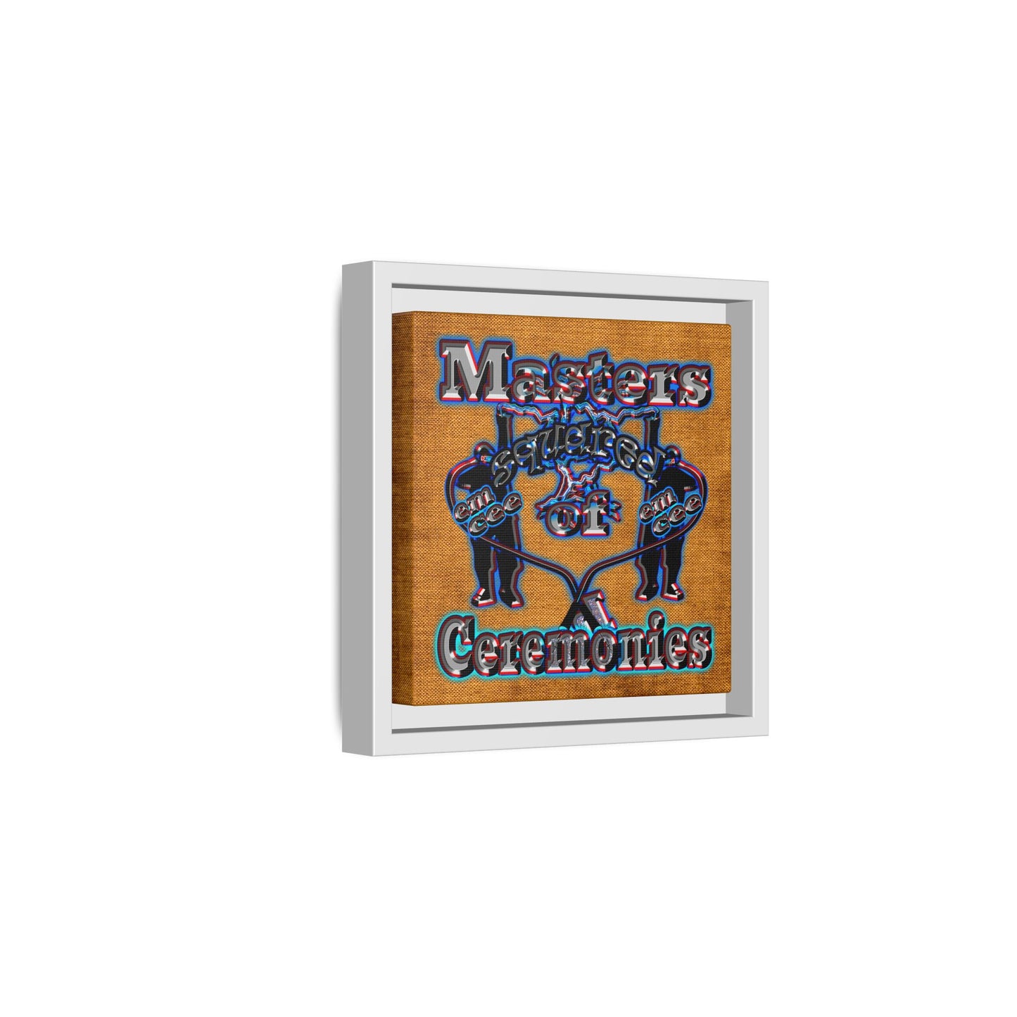 em cee squared - framed canvas art (brown papyrus)