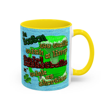 celtics logo - Accent Mug (faded blue)