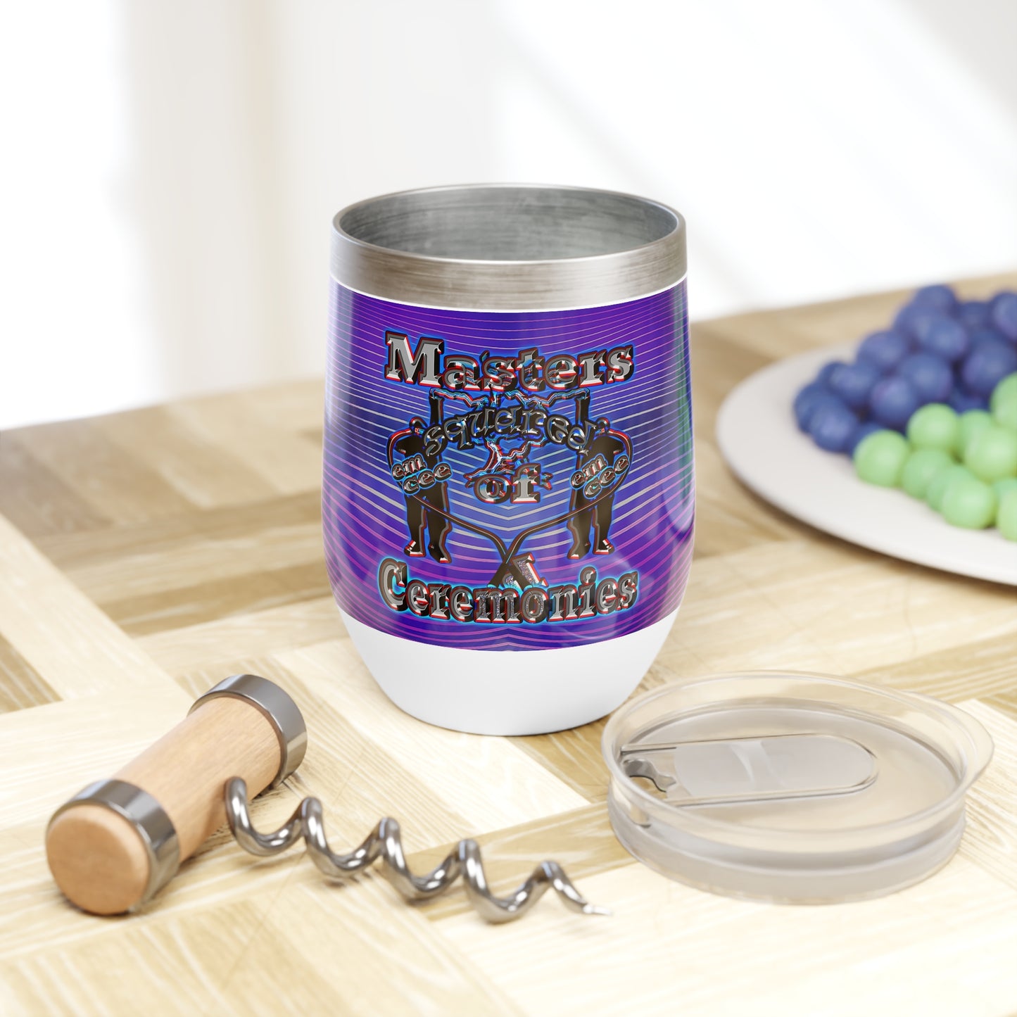 em cee squared - Chill Wine Tumbler (purple wave)