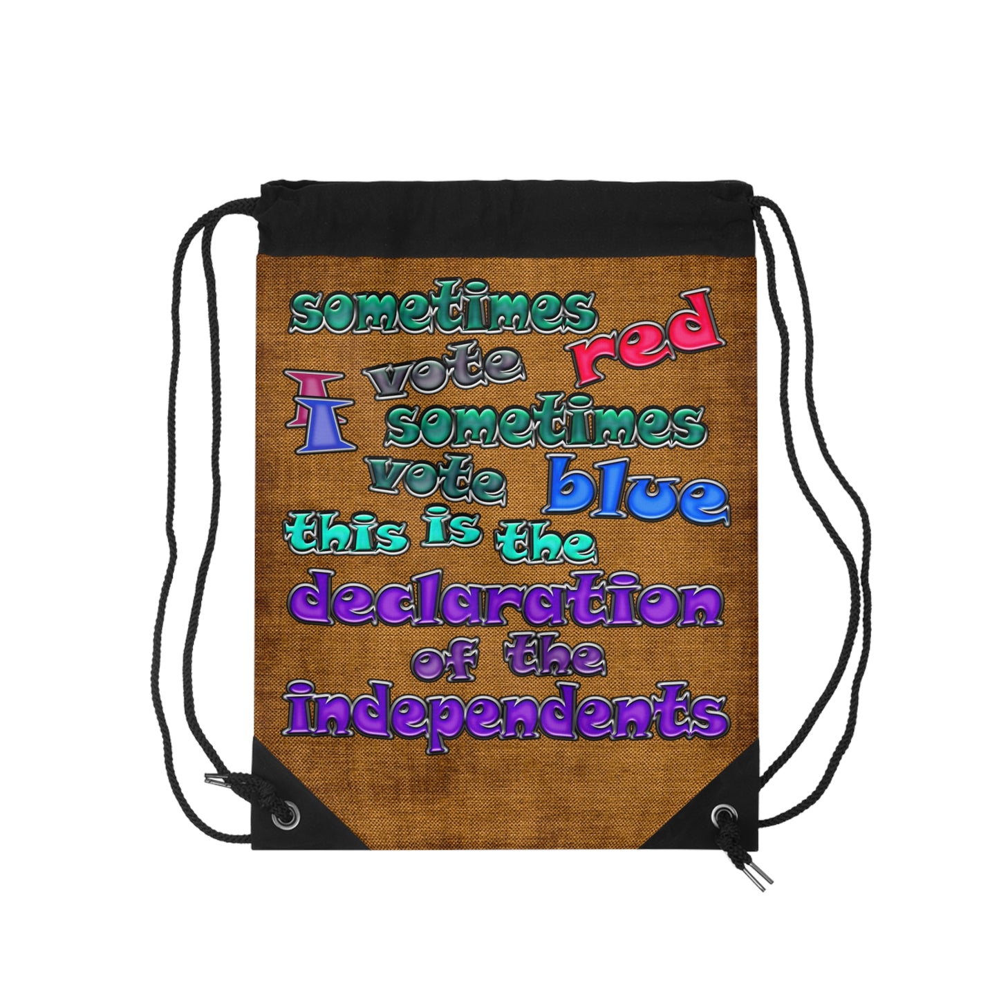 declaration of the independents - Drawstring Bag (dichromatic brown papyrus)