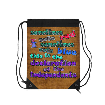 declaration of the independents - Drawstring Bag (dichromatic brown papyrus)