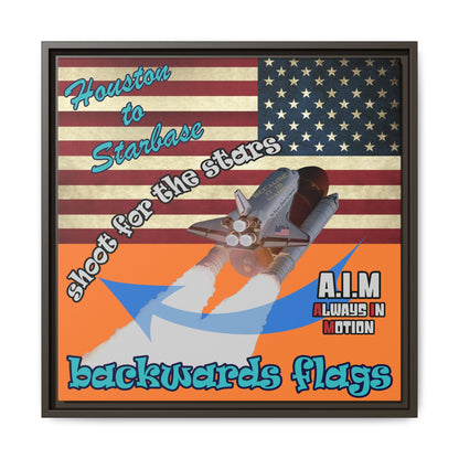 shoot for the stars - framed canvas art (crusta)