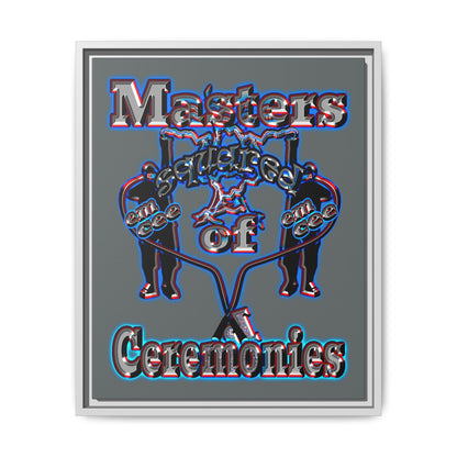 em cee squared - framed canvas art (dark grey)