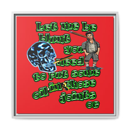 og - framed canvas art (red)