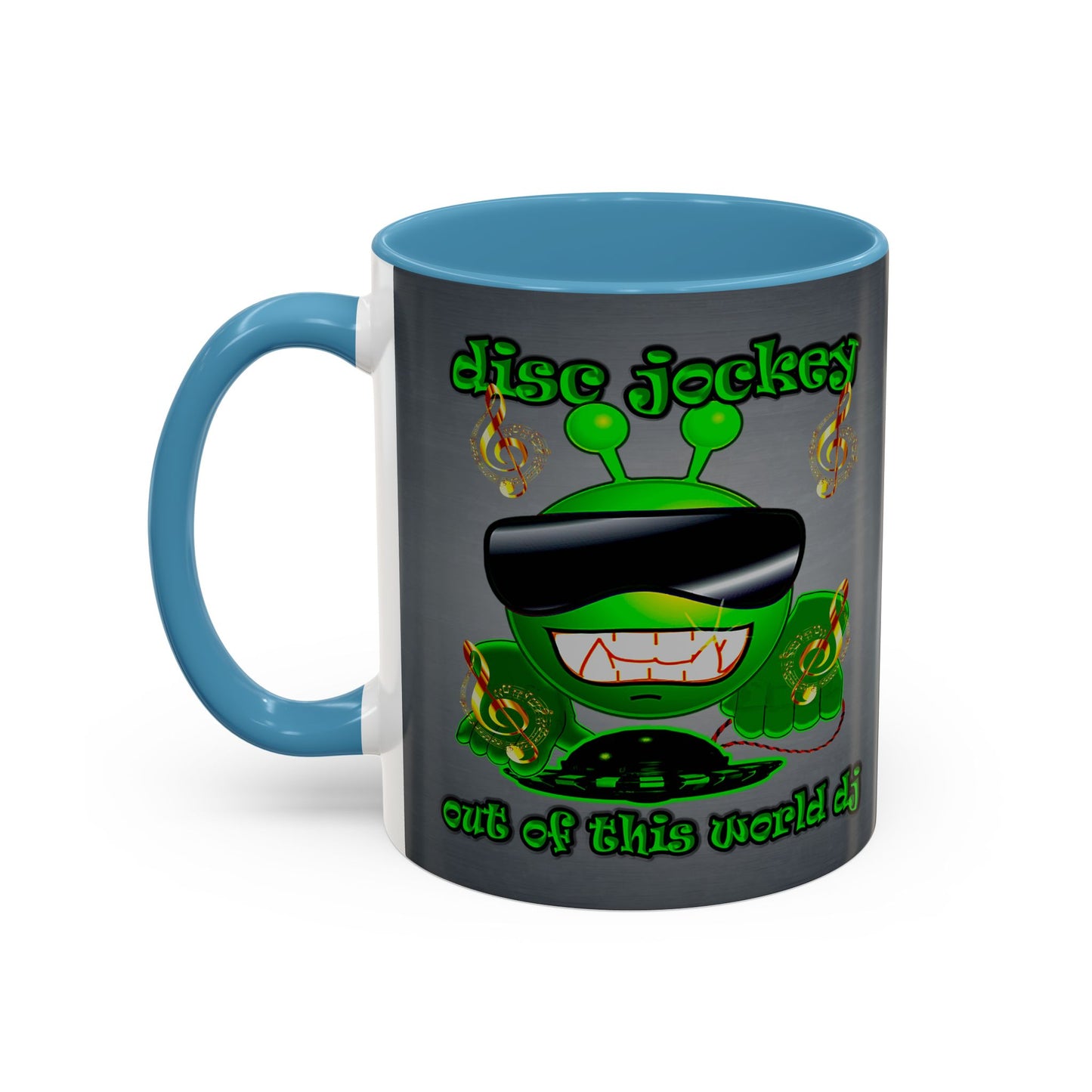 disc jockey - Accent Mug (grey-light grey)