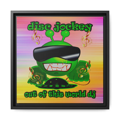 disc jockey - framed canvas art (color blur)