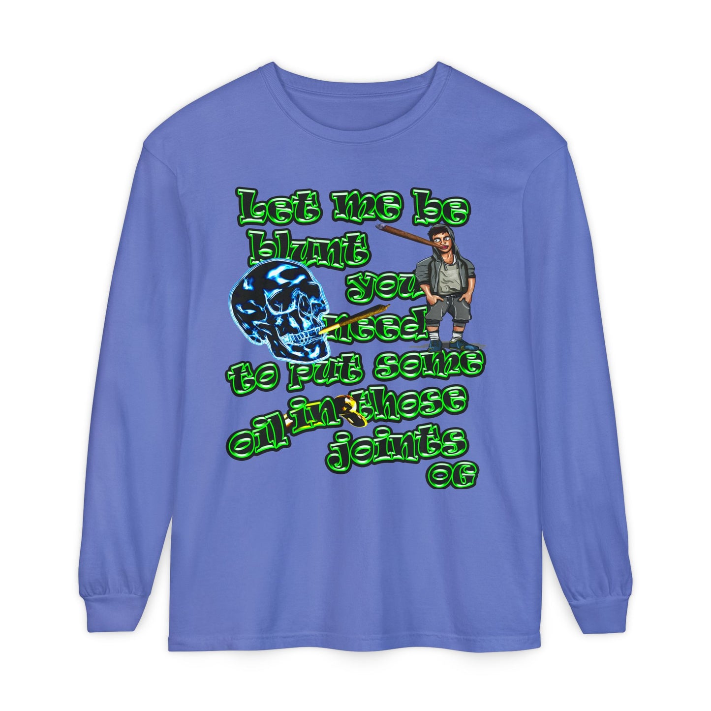 og - Unisex Garment-dyed Long Sleeve T-Shirt