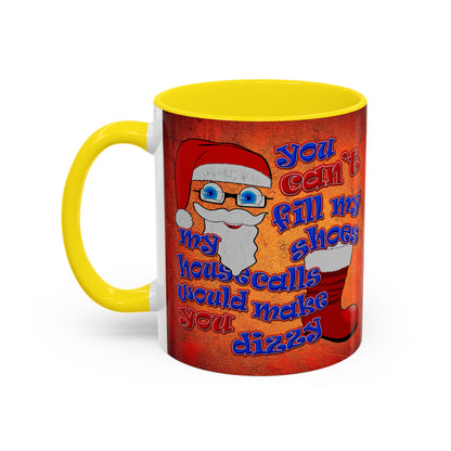 santa's shoes - Accent Mug (burnt orange)