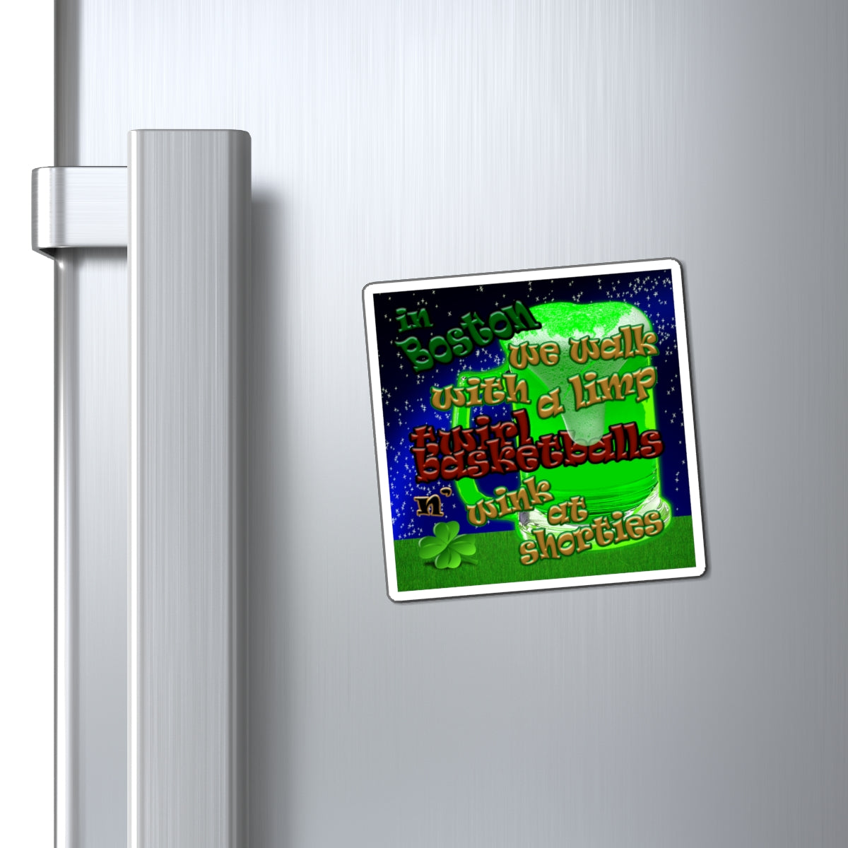 celtics logo - Magnets - ('snoops' background)