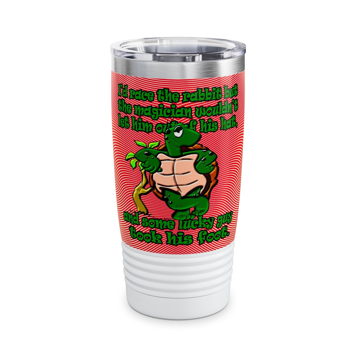 turtle race - Ringneck Tumbler, 20oz (yellow-orange wave)