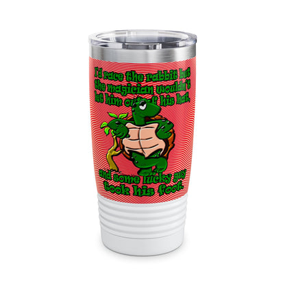 turtle race - Ringneck Tumbler, 20oz (yellow-orange wave)