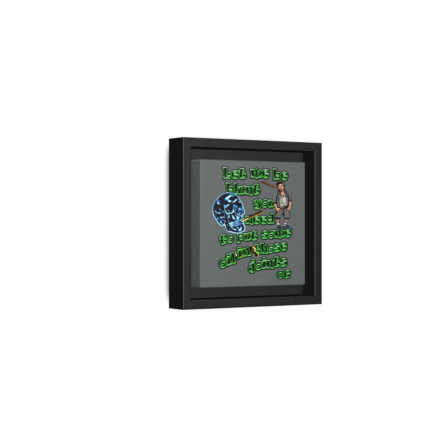 og - framed canvas art (dark grey)