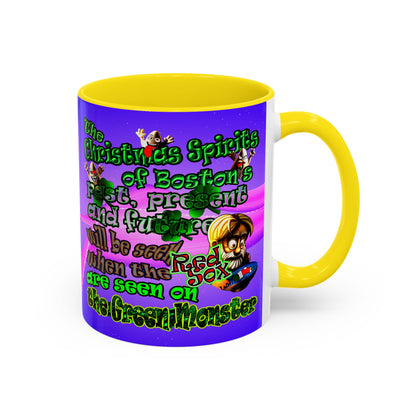 christmas spirits of boston - Accent Mug (purple-pink wave)