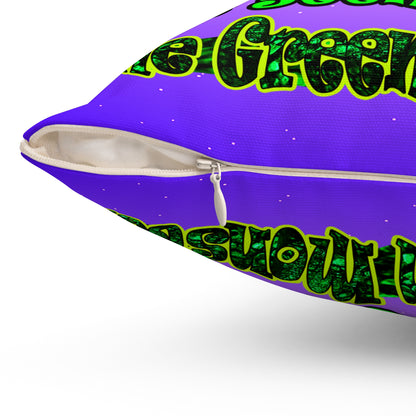 christmas spirits of boston - Spun Polyester Square Pillow - (purple-pink wave)