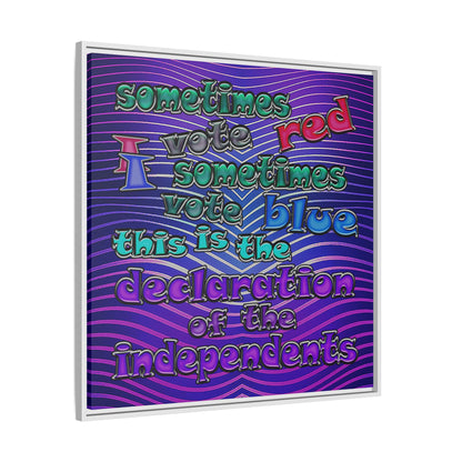 declaration of the independents - framed canvas art (purple wave)