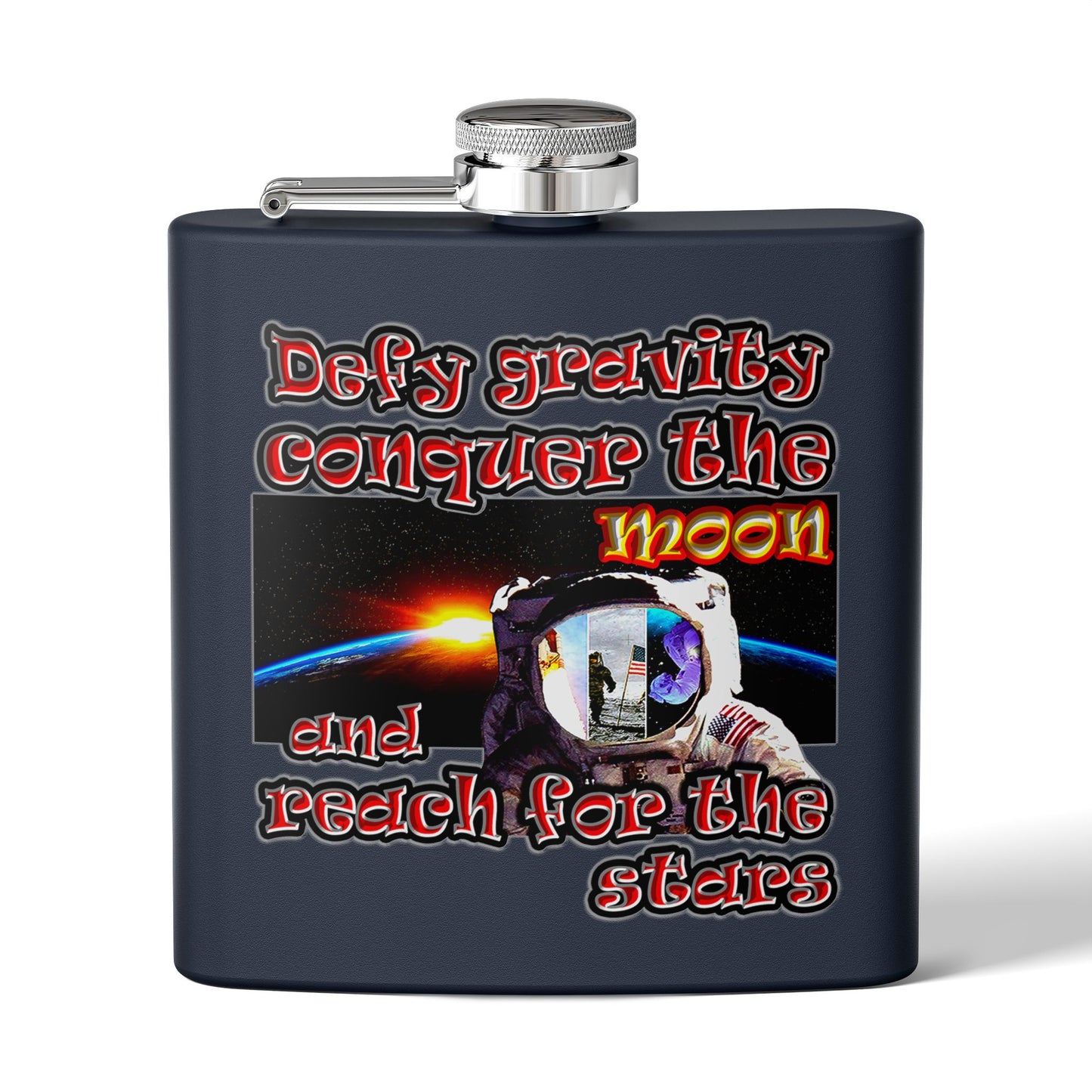defy conquer reach - Stainless Steel Flask