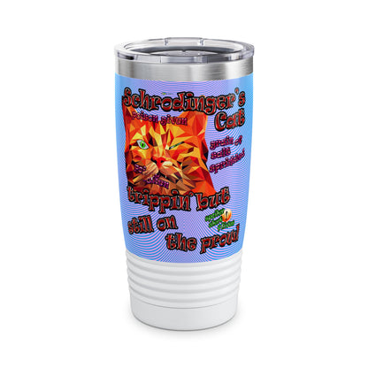 schrodinger's cat - Ringneck Tumbler, 20oz (light blue-purple wave)