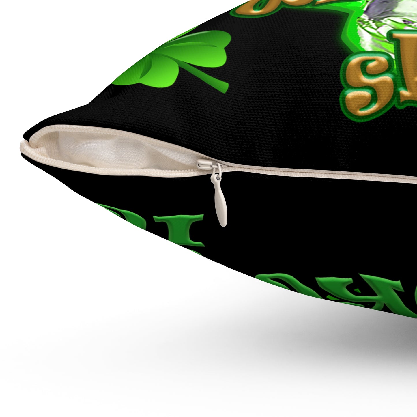 celtics logo - Spun Polyester Square Pillow - (black)