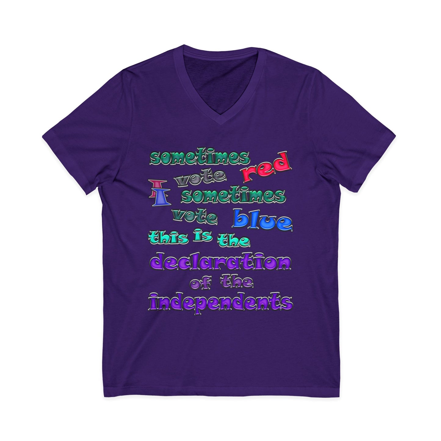 declaration of the independents - Unisex Jersey Short Sleeve V-Neck Tee