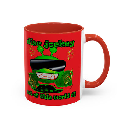 disc jockey - Accent Mug (red)