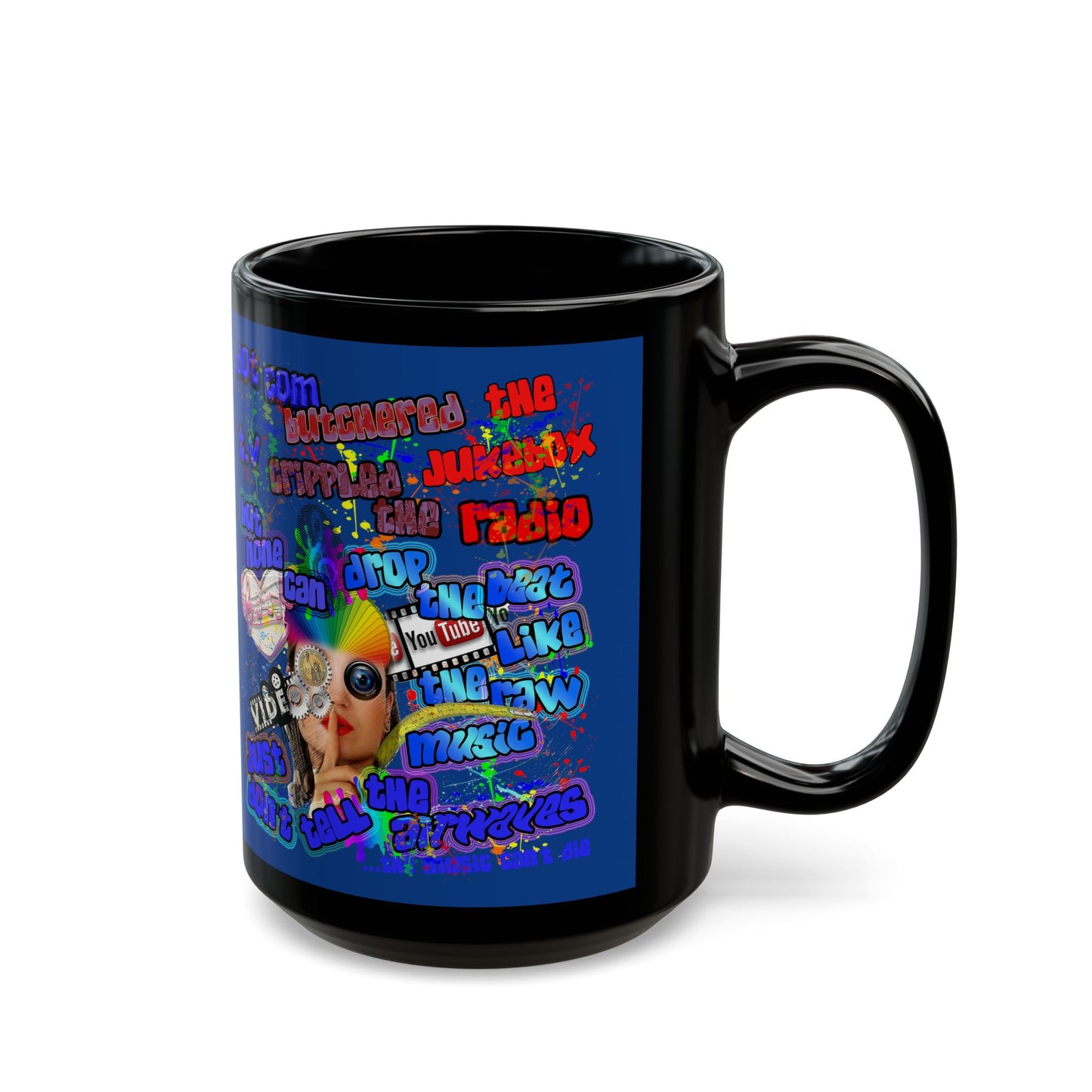 drop the beat - Black Mug (dark blue)