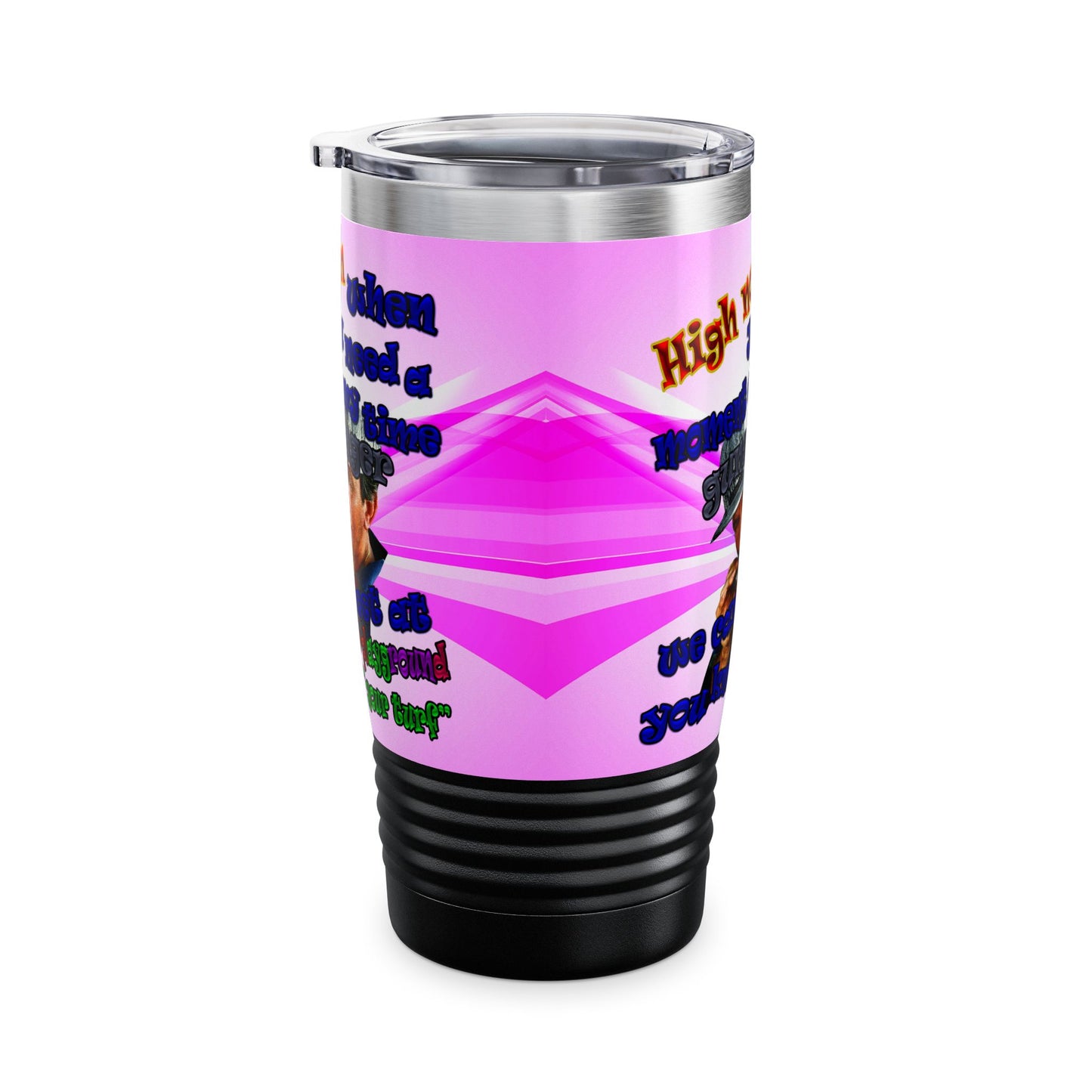 high noon - Ringneck Tumbler, 20oz (light blue-pink wave)