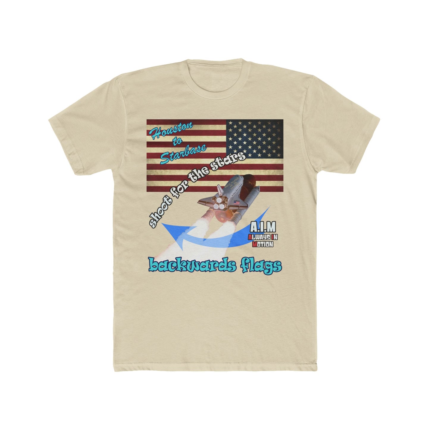 shoot for the stars - Men's Cotton Crew Tee