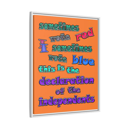 declaration of the independents - framed canvas art (crusta)