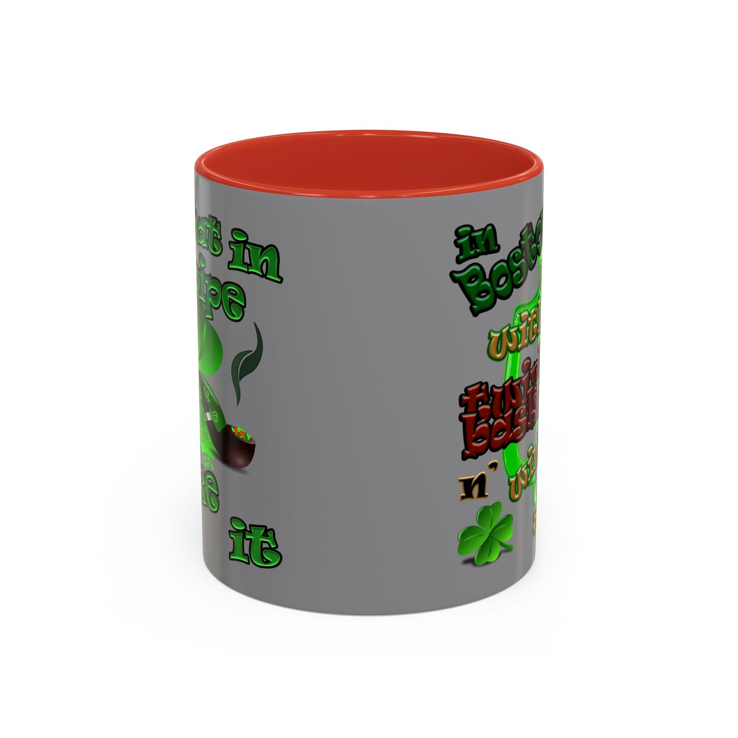 celtics logo - Accent Mug (grey)