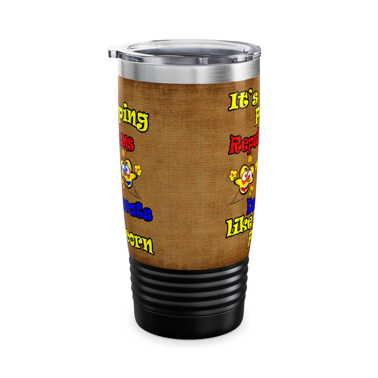 popping like popcorn - Ringneck Tumbler, 20oz (brown papyrus)
