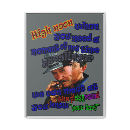high noon - framed canvas art (dark grey)