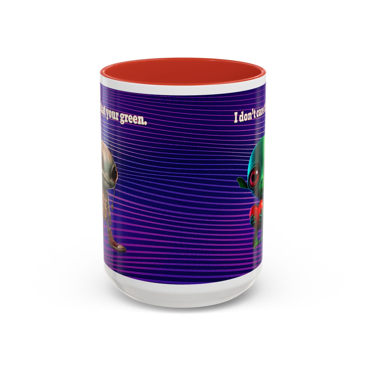 I don't care that your grey - Accent Mug (purple wave)