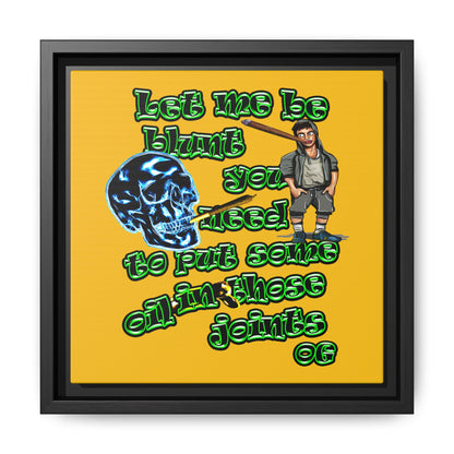og - framed canvas art (yellow)