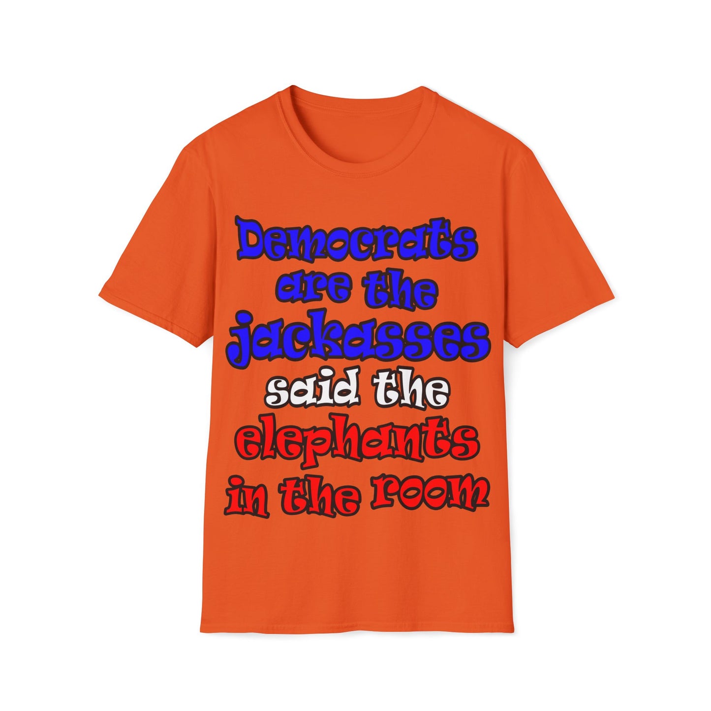 donkeys and elephants - Unisex Softstyle T-Shirt