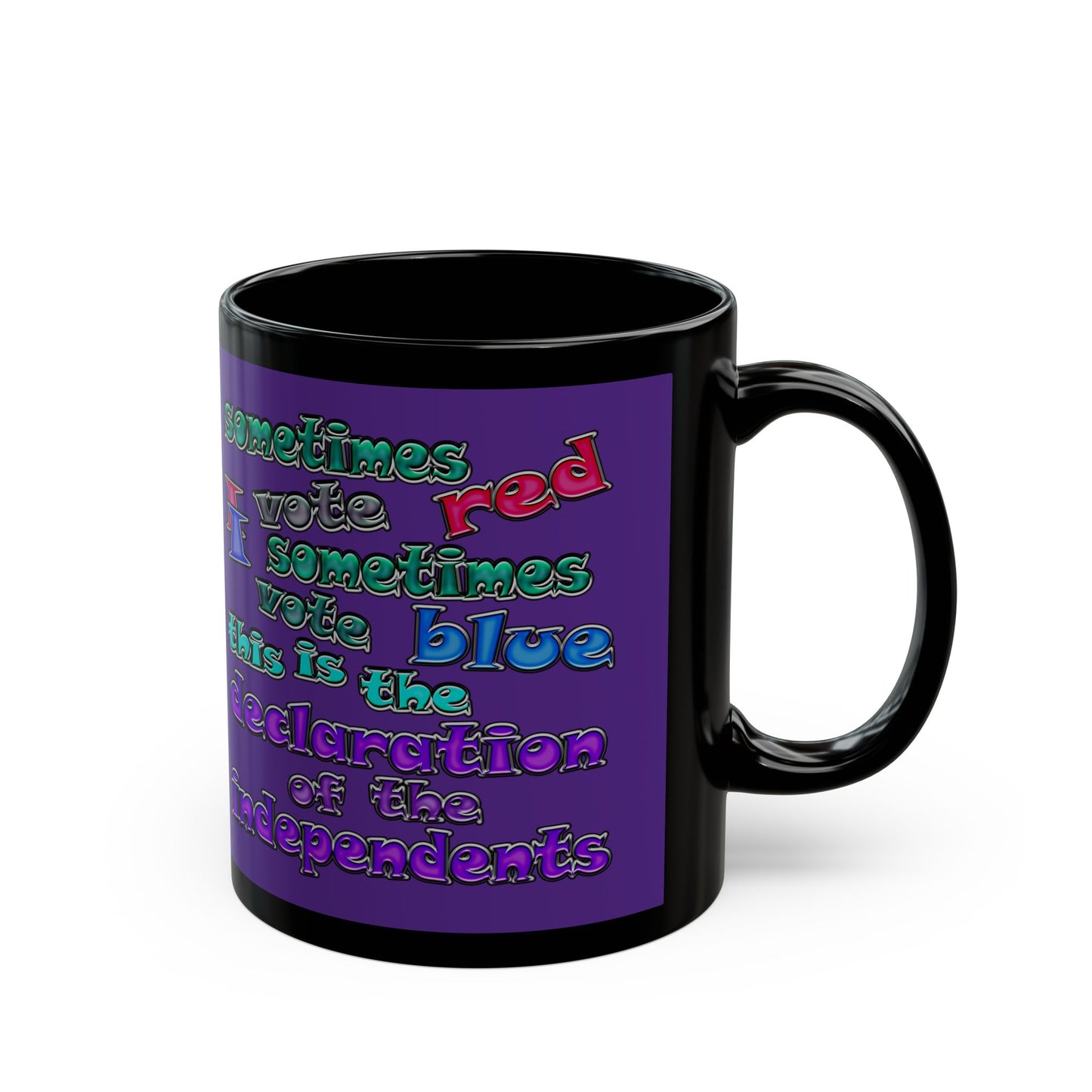 declaration of the independents - Black Mug (purple)