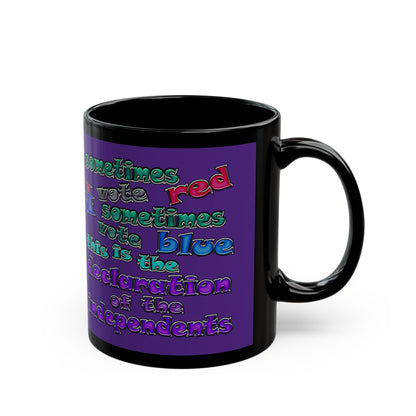 declaration of the independents - Black Mug (purple)