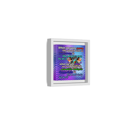 doggystyle - framed canvas art (purple wave)