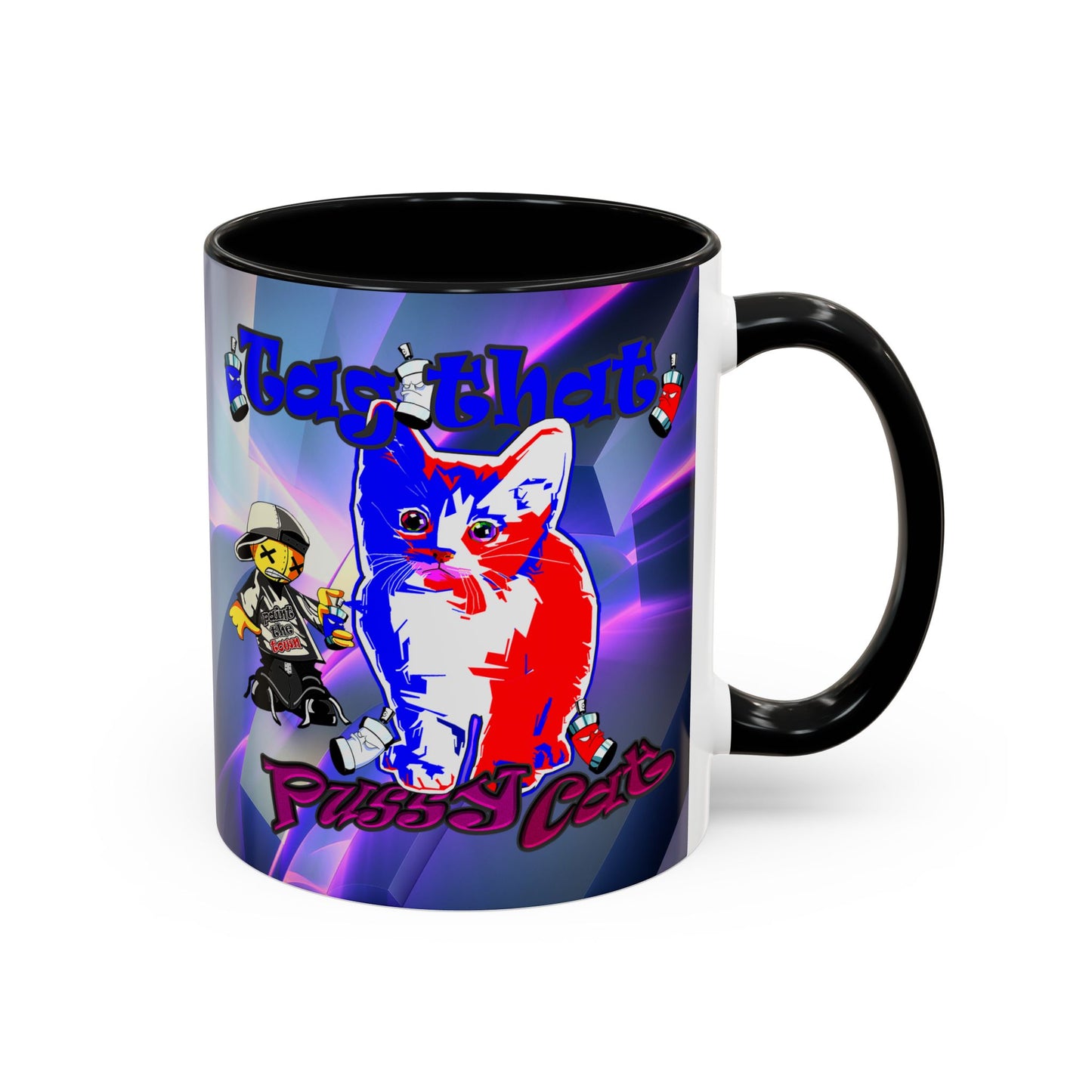 tag that - Accent Mug (grey-pink wave)