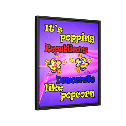 popping like popcorn - framed canvas art (purple-pink wave)