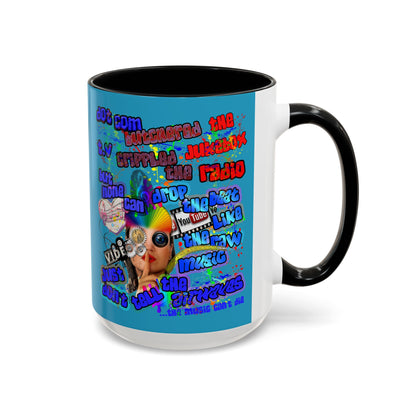 drop the beat - Accent Mug (turquoise)
