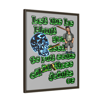 og - framed canvas art (light grey)